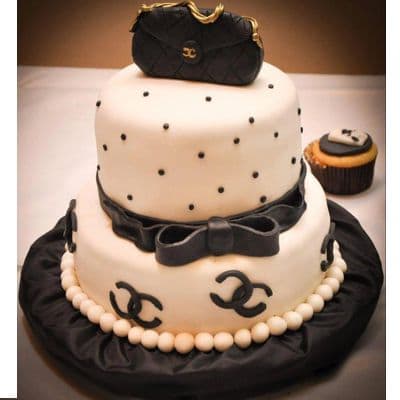 Chanel Fondant Cake Torta Para Chicas Pastel De Chanel Torta Chanel Para Dama Tortas Com Pe