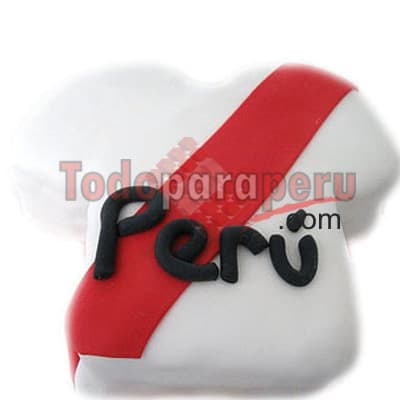 Torta peruana de Cumpleaños | Torta camiseta Peruana | Torta Peruano - Cod:CJP07