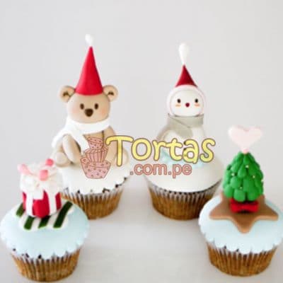 Cupcakes con tema Navidad | Cupcakes Navidaeños - Cod:NAC11