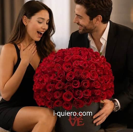 Arreglo de 100 rosas importadas rojas delivery Lima exclusivo - Cod:ARL25