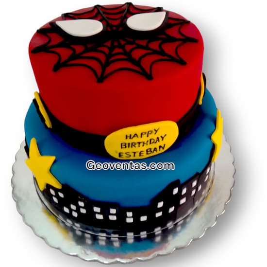 Torta SpiderMan a domicilio lima - Tortas para niños - Cod:AVC03