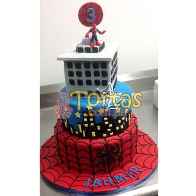 Torta Hombre Araña | Torta hombre Araña de 4 pisos - Cod:AVC14