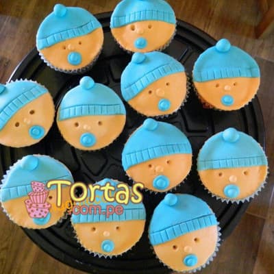 Cupcakes de Bebe Varon Delivery Perú - Cod:BBC08