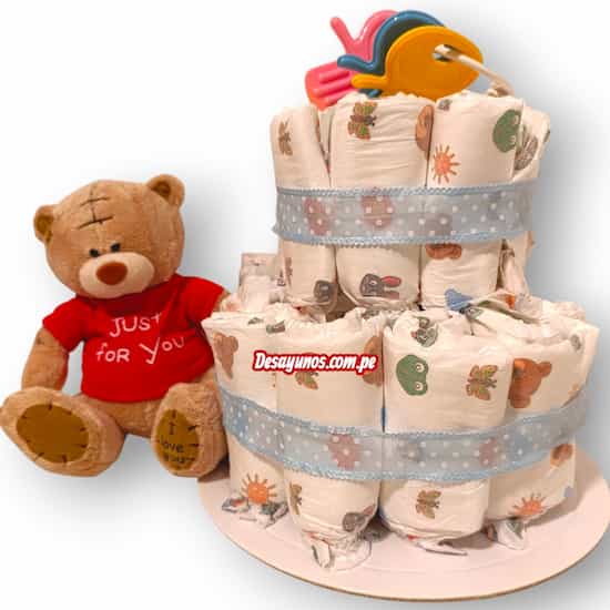 Torta Pañales para bebe | Regalos para Recien Nacidos - Cod:BBS12