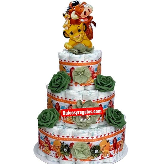 Torta de pañales personalizada con Delivery rápido en Lima - Cod:BBS19