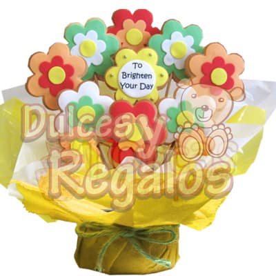 Galletas Artísticas de Florcitas | Regalos para Recien Nacidos - Cod:BBS16