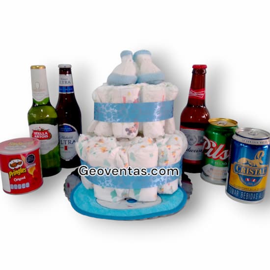 Torta de Pañales y Regalos para Bebes delivery - Cod:BBS07
