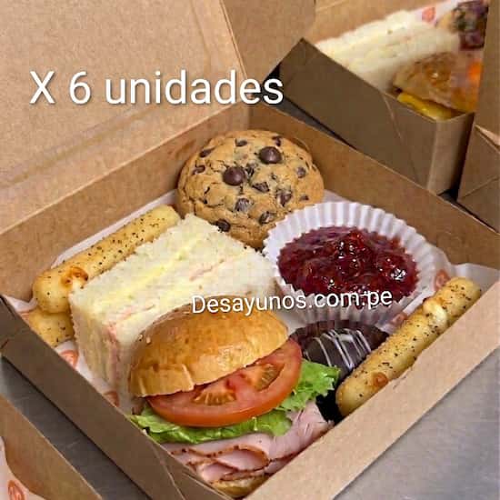 Caja de refrigerio corporativo Box Break delivery exclusivo Lima x6 - Cod:BIP01