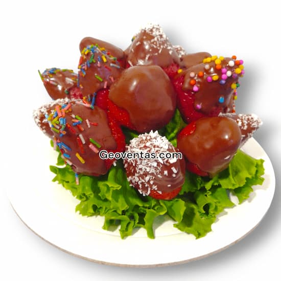 Delivery de Chocolates Para Regalar | Fresas con chocolate en Caja - Cod:CHJ03