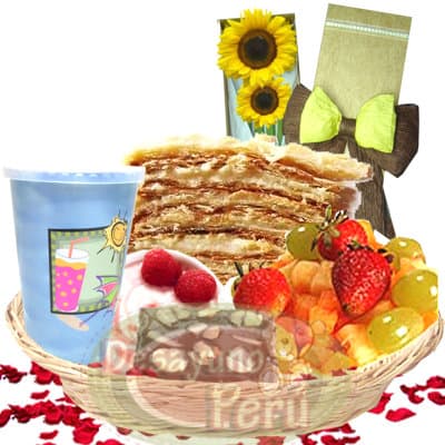 Regalos Peruanos con Postre Mil Hojas delivery San Isidro - Cod:CJP24