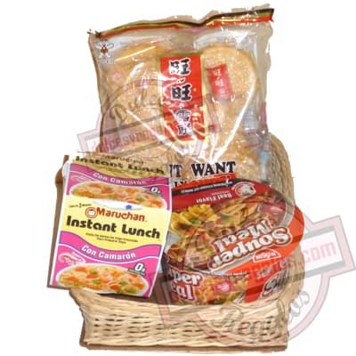 Canasta para regalar con productos orientales | Canasta para Regalo - Cod:CNJ07
