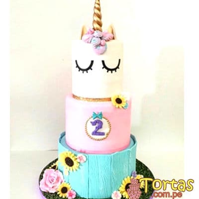 Torta de Unicornio con crema | Torta de Unicornio - Cod:COR02