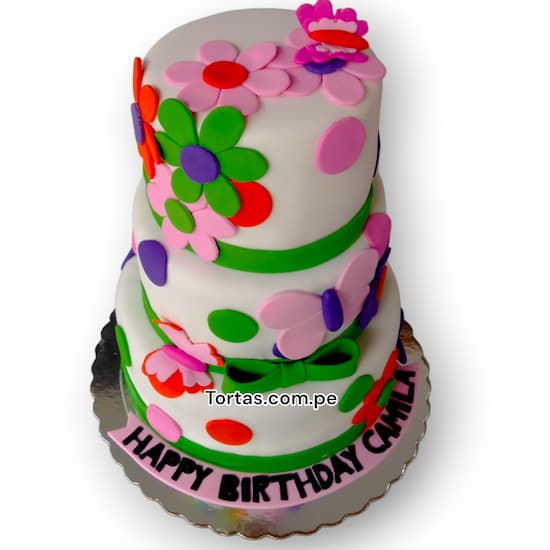 Torta de Flores para Cumpleaños lima - Cod:CUM09