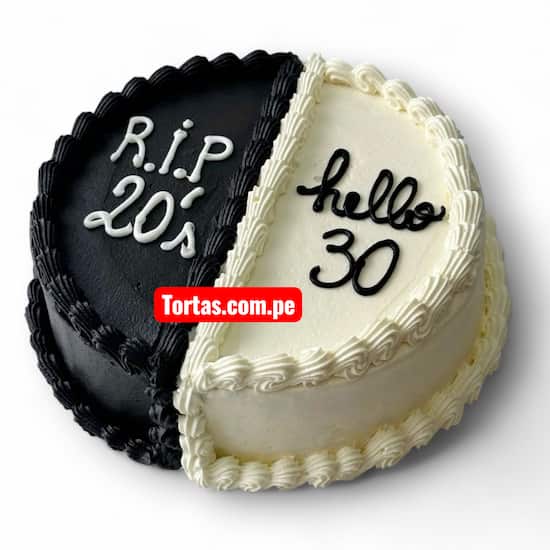 Torta RIP 20 Hello 30 Lima - Cod:CUM16