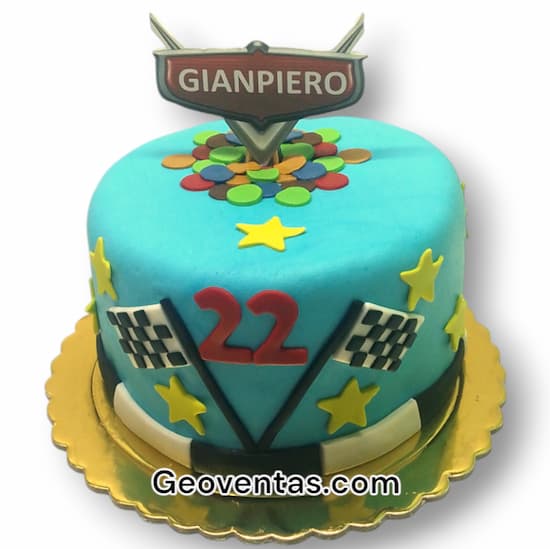 Torta de Regalo con tematica cars delivery lima - Cod:DCA06