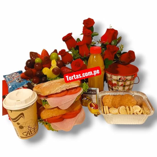 Desayunos y Regalos Sorpresa con Rosas en Lima - Cod:DCA10