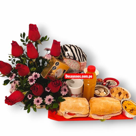 Desayunos con rosas Importadas - Cod:DCE09
