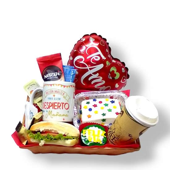Desayuno con globo y torta Delivery para cumple  en Lima - Cod:DCS15