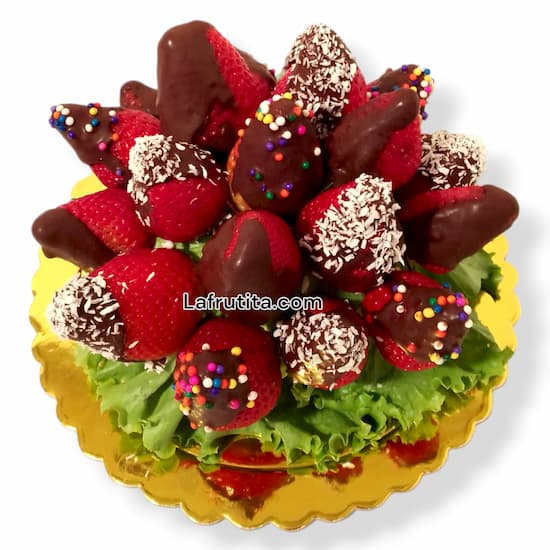 Fresas con Chocolate para Papá en su Dia Delivery Frutas  - Cod:DDP05