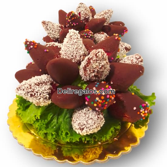 Desayuno orgánico a base de fresas delivery lima - Cod:DVV10
