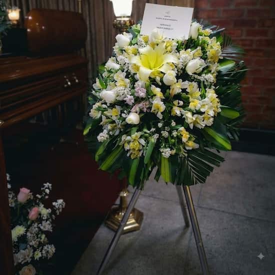 Flores para velorio con delivery en Lima elegantes y respetuosas - Cod:FNB34