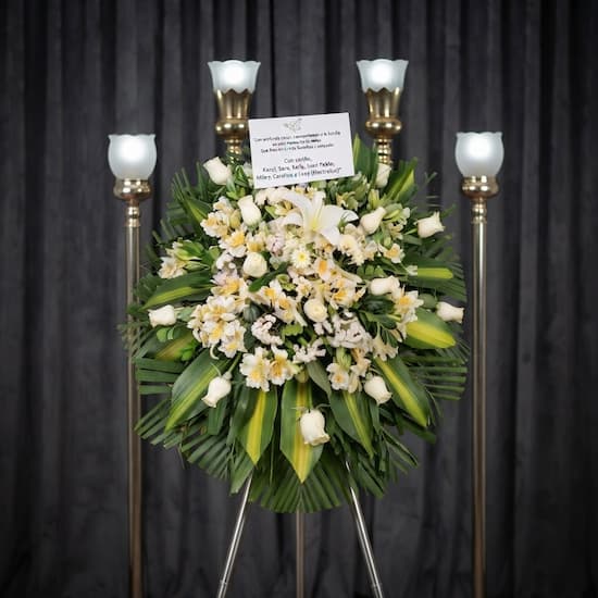 Lágrima con pedestal arreglo fúnebre delivery Lima Perú Hoy - Cod:FNB39