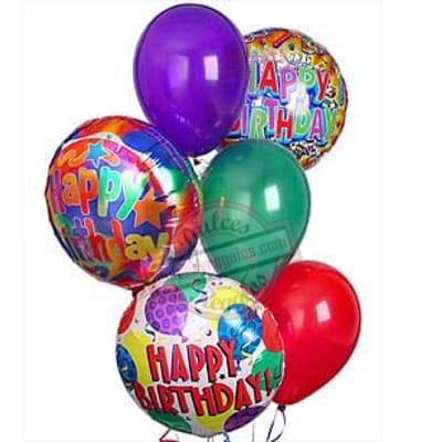 Bouquet de Globo Happy Birthday Regalos a domicilo en Lima Peru - Cod:GBH34