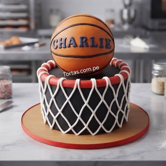 Torta temática de basket con delivery en Lima: sabor y pasión única - Cod:GSM17