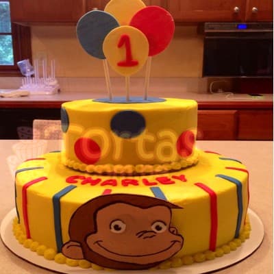 Torta de Jorge El Curioso | Torta de tema Jorge El curioso  - Cod:JMC02