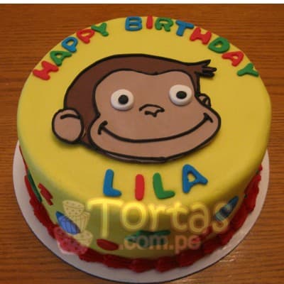 Torta Jorge El Curioso | |Torta con tematica Jorge El curioso - Cod:JMC03