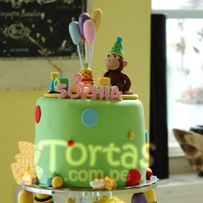 Torta Jorge el Curioso | Cumpleaños de jorge el curioso | Torta de tema Jorge El curioso - Cod:JMC04