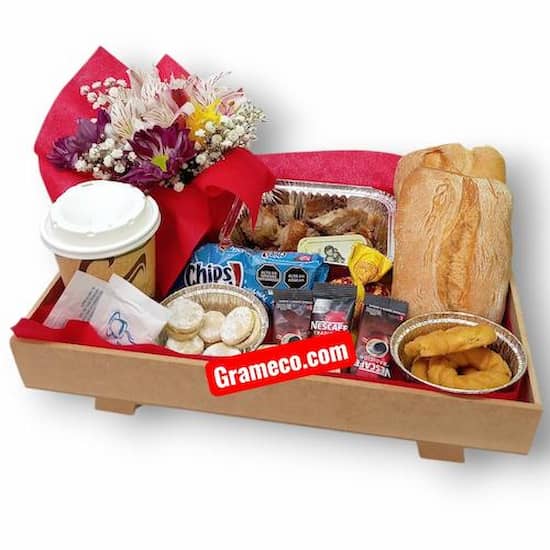 Desayuno con flores y Delivery elegante para sorprender en Lima - Cod:LOS14