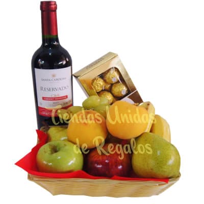 Delivery Vinos, Frutas, Ferrero Rocher y Regalos a domicilio Lima - Cod:LVN04