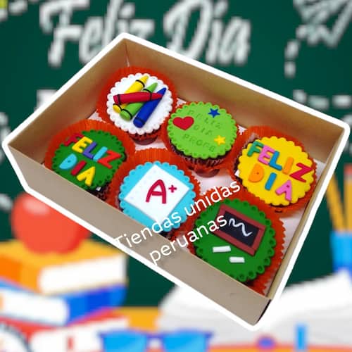 Regalos para el Día del Maestro | Cupcakes Dia del Maestro - Cod:MAE05