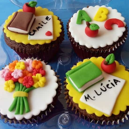 Regalos personalizados para el Día del Maestro detalles únicos cupcakes - Cod:MAE16