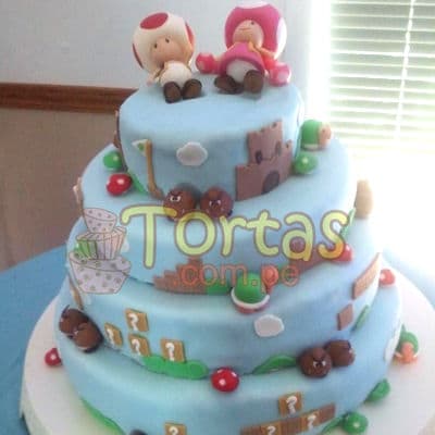 Torta de Mario Bros con Delivery a domicilio Surquillo Chorrillos
 - Cod:MBK01