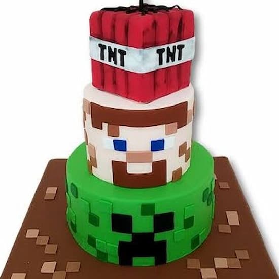 Torta Mine Craft Delivery a domicilio Pasteles Independencia Cerca de Mi - Cod:MCT14