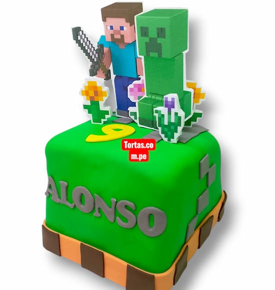 Torta MineCraft Steve Cake
