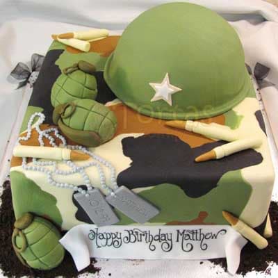 Torta Casco Militar | Torta militar | Tortas Militar - Cod:MIL02