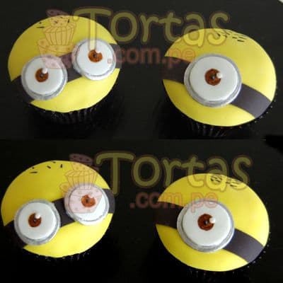 4 Muffins Mi villano Favorito1 | Minions | Torta de minions - Cod:MVF11