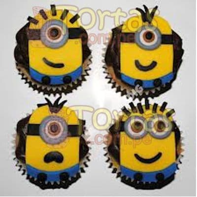 4 Muffins Mi villano favorito | Minions | Torta de minions - Cod:MVF17