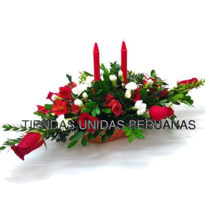 Arreglo Floral de navidad | Centro de Mesa de Navidad - Cod:NAV10