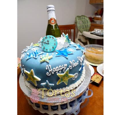 Torta de Año Nuevo | Pastel año nuevo | Tarta de año nuevo - Cod:NYR03