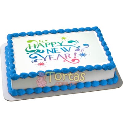 Pastel con Tematica de Año Nuevo con Delivery a domicilio  - Cod:NYR11