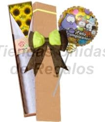 Caja Natural con Girasoles Delivery a San Martin de Porres Regalos - Cod:OFE10