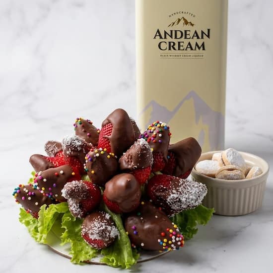 Arreglo frutal con crema de whisky Andean Cream delivery Lima - Cod:OTR16