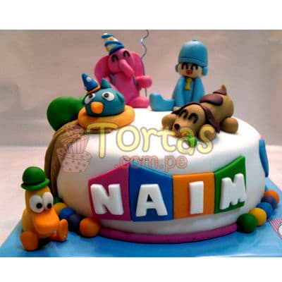 Tortas con diseño de Pocoyo - Pastel personalizado Lima Delivery - Cod:PCY04