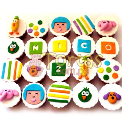 Muffins Pocoyo x 20 | Torta de Pocoyo - Cod:PCY08
