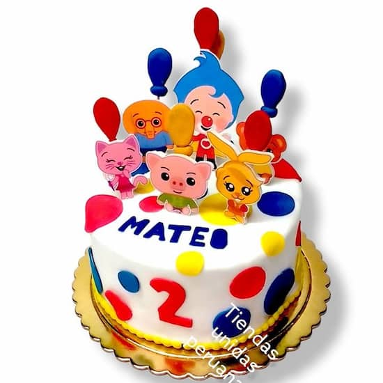 Torta temática Pocoyó con Delivery divertido y colorido en Lima - Cod:PCY12