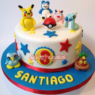 Torta Pokemon y Picachu Pasteles delivery Lima Personalizados - Cod:PKG06